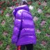 Nữ xuống phần giữa chiều dài cotton coat 2017 mùa đông mặc Châu Âu trạm loose đứng cổ áo màu tím tươi chống mùa bánh mì áo khoác