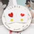 Cartoon 3D Stereo Trâm Kích cỡ Love Heart Badge Ren Túi trang trí Buckle Red Heart Cặp đôi Huy hiệu Trang sức - Trâm cài Trâm cài