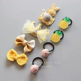 Ограниченная подарочная коробка, велосипедные ювелирные украшения цветочные плюшевые волосы, кошки, собаки и собаки, резиновые полосы Брэйд Маленькие Круги волос