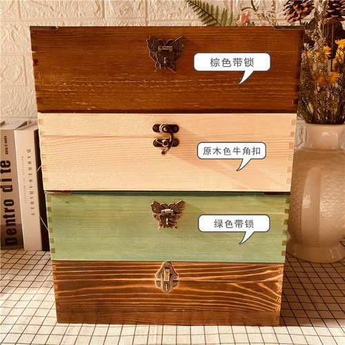 Индивидуальная деревянная коробка, коробка для косметики из натурального дерева, прямоугольная система хранения, подарок на день рождения