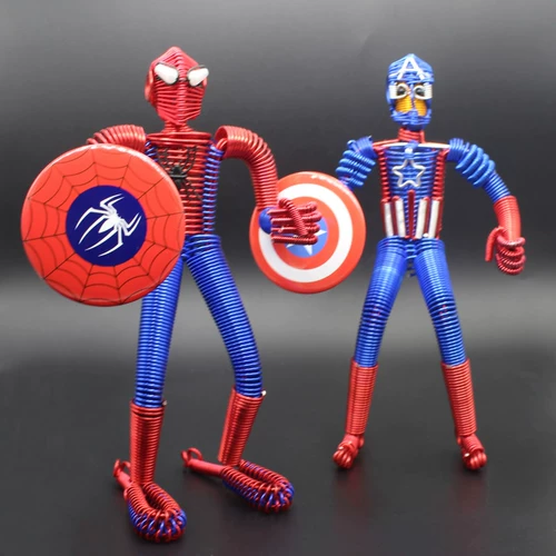 Плетеная игрушка, «сделай сам», Человек-паук, капитан Америка, подарок на день рождения