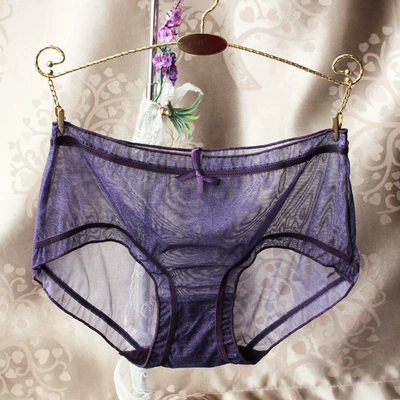 日系清新仿牛仔蕾丝女士内裤 透明性感纯棉底档无痕女式内裤-淘宝网