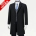 Cao cấp của nam giới cashmere coat phù hợp với cổ áo Người Anh len áo khoác áo gió phần dài nam áo khoác kinh doanh daddy
