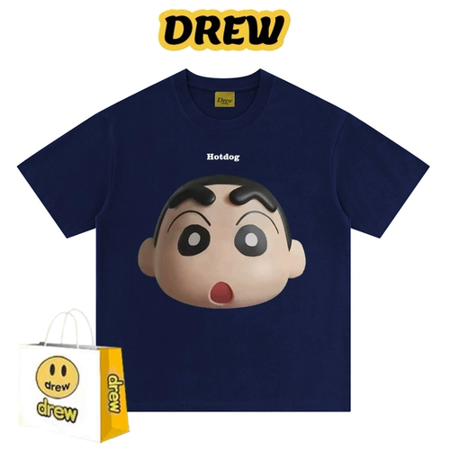 Мультяшная дизайнерская брендовая футболка с коротким рукавом подходит для мужчин и женщин для влюбленных, в американском стиле, тренд сезона, свободный крой