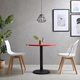 Bàn tròn nhỏ đàm phán bàn ghế kết hợp đơn giản ban công phòng khách tròn bàn cà phê trắng tiếp khách giản dị bàn cà phê - Bàn