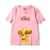 Lion King áo thun trẻ em quần áo trẻ em bé trai và bé gái cotton trẻ em cha mẹ mặc ngắn tay phiên bản Hàn Quốc hàng đầu - Áo thun