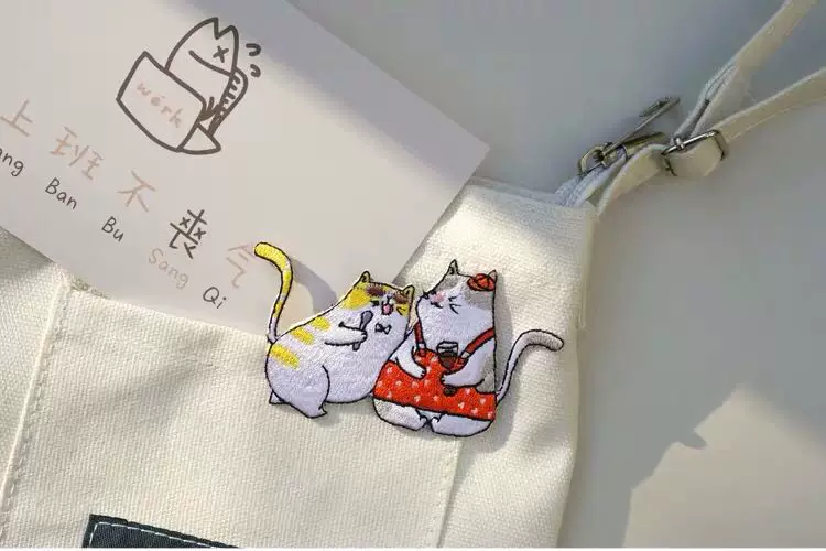 Самоклеющийся утеплённый куртка, брошь, булавка, значок, с вышивкой