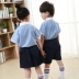 Đồng phục học sinh phù hợp với mùa hè đại học gió Hàn Quốc Xia Yinglun gió trường tiểu học mẫu giáo tay ngắn phù hợp với hiệu suất quần áo - Đồng phục trường học / tùy chỉnh thực hiện Đồng phục trường học / tùy chỉnh thực hiện