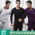 Quá khổ Extra Large Plus Fat XL Quần lót nam cho nam Quần áo mỏng Modal mùa thu Quần mùa thu Set áo thun cotton - Phù hợp với nóng lên