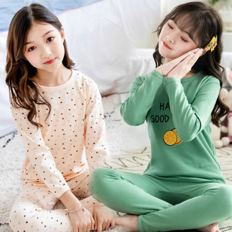 女童睡衣保暖秋衣全棉套装