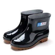 Giày đi mưa nữ mùa đông ống ngắn chống trượt cho nam Giày đi mưa không thấm nước cộng với nhung ấm nước dày giày thấp giúp giày cao su đế dày