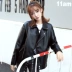 2018 mới của Hàn Quốc phiên bản của sinh viên hoang dã bf lỏng xe gắn máy áo khoác da áo da nhỏ phụ nữ ngắn mùa xuân và mùa thu mùa đông áo da nữ đẹp Quần áo da