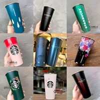 2020 чашка Starbucks Черное золото и белая сакура градиент рождественская елка зеленая летняя бумага из нержавеющей стали чашка рабочего стола