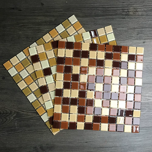 Хрустальная стеклянная мозаика Фоновая стена Красный Оранжевый, Желтый, Желтый, Черный цвет кухня