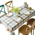 Phong cách bắc âu khăn trải bàn bàn cà phê vuông lưới bảng vải cotton và vải lanh chống thấm dầu-proof hình chữ nhật hiện đại nhà tối giản