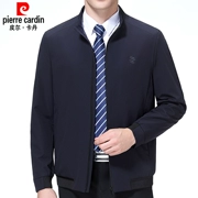 2019 mùa thu mới Áo khoác nam trung niên Pierre Cardin thường có kích thước lớn đứng cổ áo khoác nam - Áo khoác