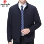 2019 mùa thu mới Áo khoác nam trung niên Pierre Cardin thường có kích thước lớn đứng cổ áo khoác nam - Áo khoác áo khoác bomber