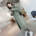 2017 mùa thu và mùa đông mới của Hàn Quốc phiên bản của Slim nữ ngắn tay áo len dày áo khoác nữ áo gió triều len Áo khoác ngắn