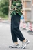 Lò nhỏ quần đen nam hàng hóa quần yếm nam nữ thương hiệu Nhật Bản thẳng đơn giản quần Harlan thể thao giản dị - Quần Jogger