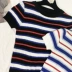Sọc T-Shirt ngắn tay nữ 2018 mùa hè mới của Hàn Quốc phiên bản của mỏng giảm béo vòng cổ chic áo sơ mi áo len Vòng cổ áo len
