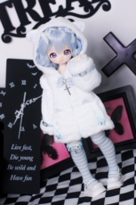 Одежда для кукол BJD （菜包猪肉铺）bjd4分6分熊妹熊蛋兔豆豆mddmsd娃衣 三只猫猫