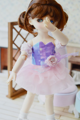 taobao agent Bjd1/6 Fantasy Purple little dress