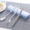 Bộ dao kéo inox đặt hộp dao kéo ba mảnh du lịch cầm tay học sinh dễ thương dài tay cầm muỗng nĩa đũa