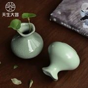 Đồ gốm tự nhiên, lò nung, lò nung, bình hoa nhỏ, bàn trà hoa gốm sứ Nhật Bản, bộ ấm trà Kung Fu, trà đạo, thiền - Trà sứ