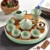 Tự nhiên khay trà gốm nhà đơn giản Kung Fu trà đặt vòng khay tre Nhật Bản khô bong bóng bàn trà
