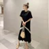 Bà bầu mùa hè phiên bản Hàn Quốc mới của đầm dài cộng size thời trang cho mẹ bầu đầm rộng 200 kg váy dài - Áo thai sản