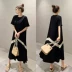 Bà bầu mùa hè phiên bản Hàn Quốc mới của đầm dài cộng size thời trang cho mẹ bầu đầm rộng 200 kg váy dài - Áo thai sản