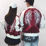 Mùa xuân áo khoác nam và phụ nữ wings thêu Harajuku phong cách pilot áo khoác thanh niên phần mỏng tide thương hiệu những người yêu thích đồng phục bóng chày
