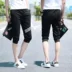 Quần short bé trai Phiên bản Hàn Quốc của xu hướng quần áo nam hoang dã bảy điểm quần âu nam chân dầm quần mùa hè quần mỏng phần ngựa 3/4 Jeans
