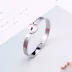 Cặp khóa đồng tâm vòng tay đan xen vòng cổ vòng tay khóa giải pháp khóa trái tim Ngày lễ tình nhân Hàn Quốc tặng bạn gái vòng tay bạc nữ Vòng đeo tay Clasp