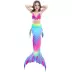 Nàng tiên cá Đuôi Con gái Quần áo 8-10-12 Năm Công chúa Cổ Mermaid Áo tắm Đặt Cô gái Hàn Quốc Đồ bơi 9