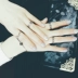 Nhẫn nữ hipster Nhật Bản và Hàn Quốc retro cá tính mở ngón trỏ 925 sterling bạc trang sức đơn giản sinh viên sáng tạo mạng đỏ nhẫn nam vàng 18k Nhẫn