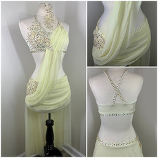 костюм pole dance liuhuo钢管舞演出服新款女成人空中瑜伽比赛服杂技吊环服bd1457