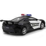 Warrior, металлическая полицейская машина, игрушка для мальчиков, модель автомобиля со светомузыкой, полиция