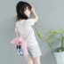 Trẻ em của ba lô chống nắng quần áo áo khoác 2018 mùa hè mới lớn trẻ em Hàn Quốc phiên bản của đội mũ trùm đầu quần áo ngoài trời chàng trai và cô gái mùa hè ăn mặc