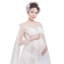 Photo Studio Mang thai Bà mẹ Nghệ thuật Chụp ảnh Ảnh Chủ đề Quần áo Thẩm mỹ Phong cách Hàn Quốc Ren Wedding Dress áo bà bầu đẹp Áo thai sản