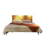 Кожаная кровать двуспальная кровать кожаная кровать современная минималистская северная мягкая сумка кожаная кровать кожа