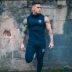 Quần áo thể hình cơ bắp người đàn ông vest tập thể dục đào tạo dây kéo áo vest không tay áo vest vest thể thao - Áo thể thao