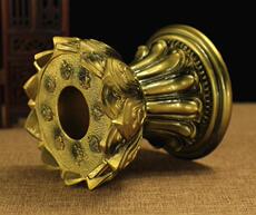 Молитвенный барабан 佛教用品手摇转经轮转经筒莲花八吉祥底座大号 青铜色