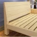 Miễn phí vận chuyển gỗ giường đôi 1,5 1.8 thông chất lượng gỗ 2m giường đơn giản cho thuê ký túc xá - Giường