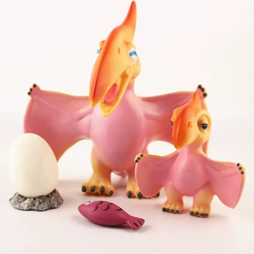 Мультяшный динозавр из пластика из мягкой резины, игрушка, юрский период, тираннозавр Рекс, птерозавр