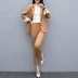Cộng với size áo mùa xuân của phụ nữ blazer nữ mùa thu và mùa đông phiên bản Hàn Quốc giản dị của phong cách nước hoa nhỏ thích hợp phong cách retro Hồng Kông - Business Suit Business Suit