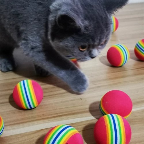 Радужная игрушка, поролоновые хлопковые шарики для правильного прикуса, домашний питомец