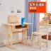 Trẻ em ở nhà viết bàn chăm sóc trẻ em Bàn học của trẻ em có thể được nâng lên và hạ xuống bàn gỗ rắn ghế học sinh mẫu giáo bàn trẻ em - Phòng trẻ em / Bàn ghế