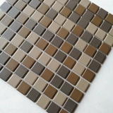 Пятиколонная керамическая мозаика 25*25 маленьких квадратных кирпичей простая кухня ванная комната ванная комната красная апельсиновая настенная плитка