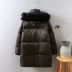 J1 mùa đông phụ nữ áo khoác dày, bánh mì, bông đội mũ trùm đầu, phụ nữ phần dài, Hàn Quốc phiên bản của xuống, bông, bông áo khoác, 1.25
